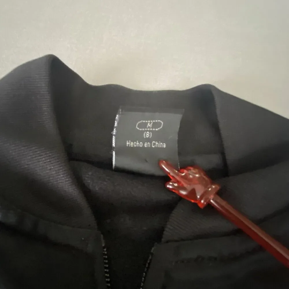 Starter Boy's Track Jacket Medium 8 Black Red Full Zip Athletic Youth Logo